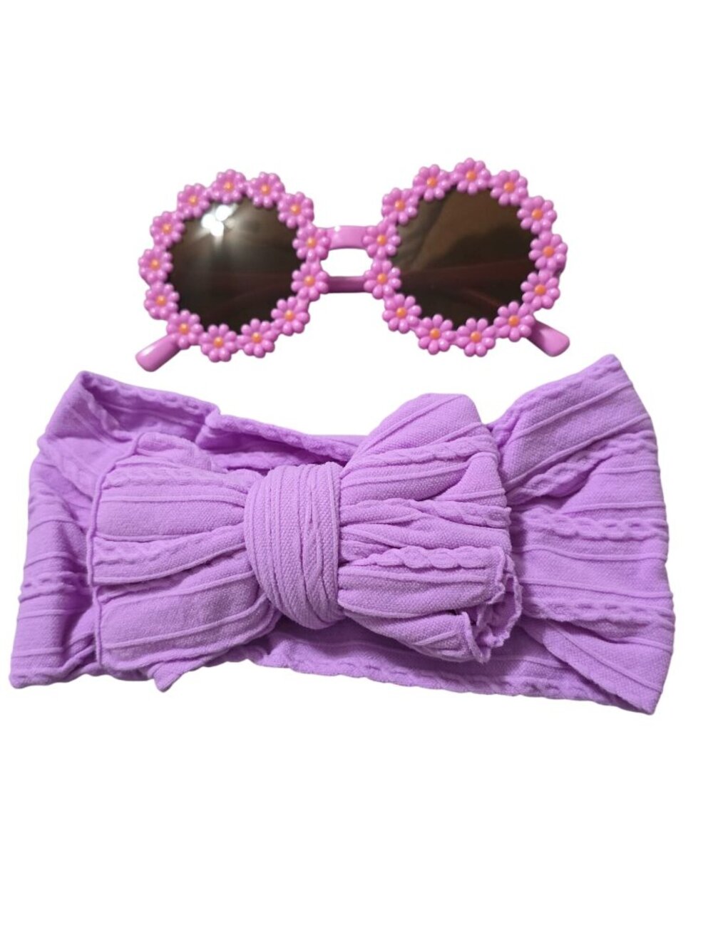NWT - Kids Daisy Sunglasses & Bow Headband Set (SKU#0501)